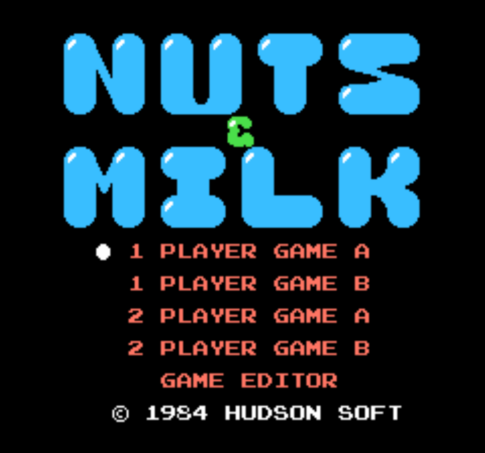 ファミコン版『ナッツ&ミルク』